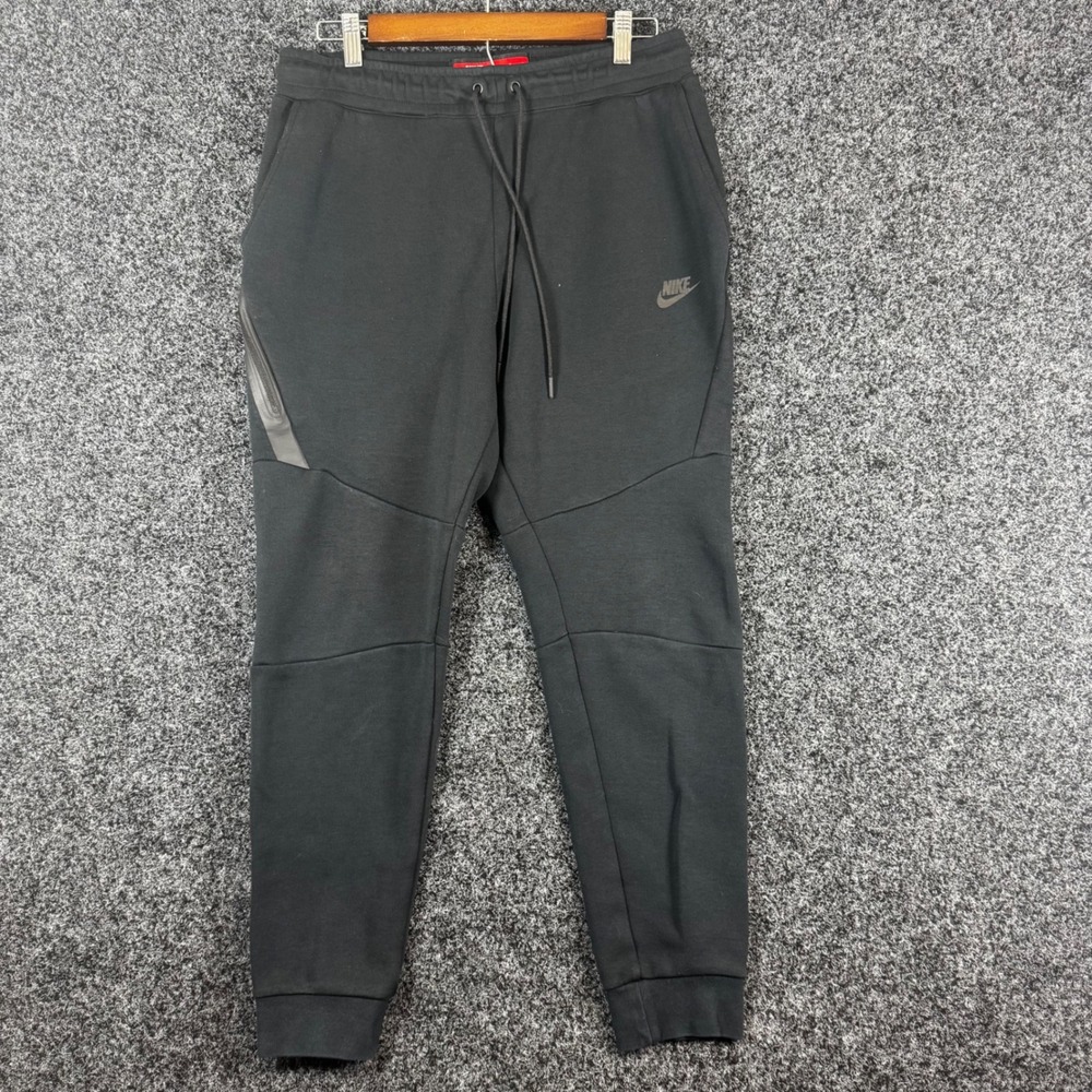 Nike Tech Fleece Joggers Mens Medium‎ Black Tapered Sweatpants CU4495-010